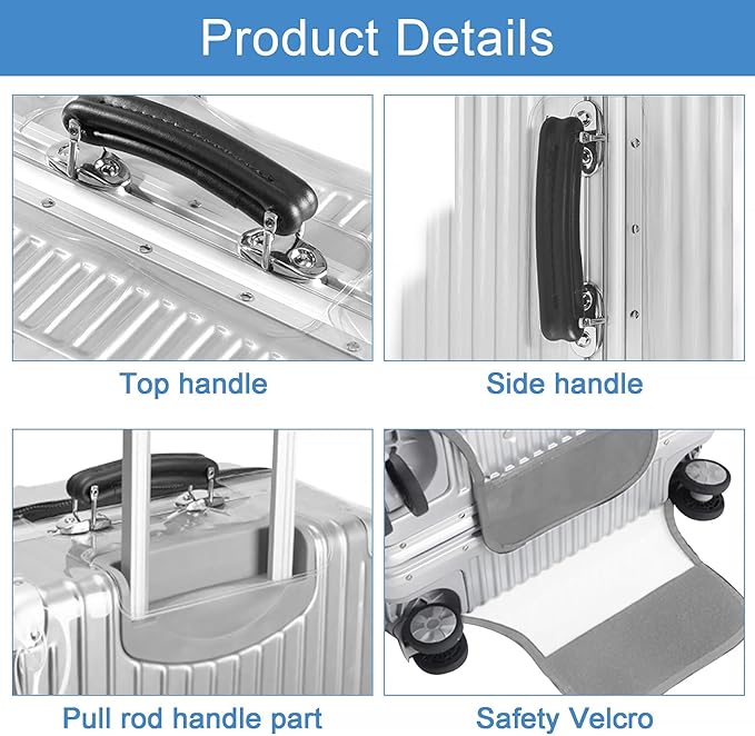 Clear Luggage Cover for 20 inch Suitcase Tsa Approved Thicken PVC Plastic Suitcase Protector Cover for Baggage Travel Waterproof.