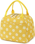 Bluboon Lunch Bag for Women Men Cute Corduroy Lunch Tote Bags Reusable Insulated Lunch Box Large Capacity Reusable Insulated Cooler for Work Picnic or Travel