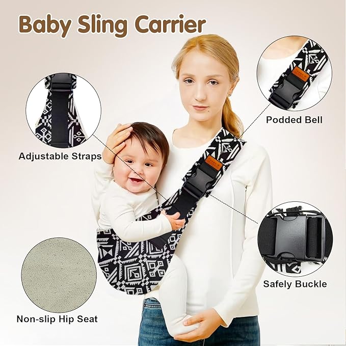 Baby Sling Carrier,Toddler Carrier, 2025 New Baby Sling,Portable and Lightweight Sling,Non-Slip Hip Seat Carrying 10-30lbs(Heart)
