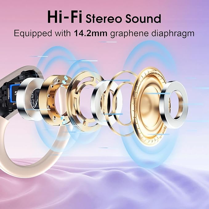 AI Translation Earbuds Real Time, 164 Language Translator Earbud 3-in-1 Bluetooth 5.4 Translator Earbuds with 6 Translation Modes, 75H Translators Headphones with APP for Travel Business, Rose Gold