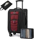 Carry On Luggage 22x14x9 Airline Approved, 22-Inch Suitcases with Spinner Wheels, Softside Carry-on Luggage with TSA Lock for Men Women Business Trip, Lightweight Large Capacity Luggage for Travel