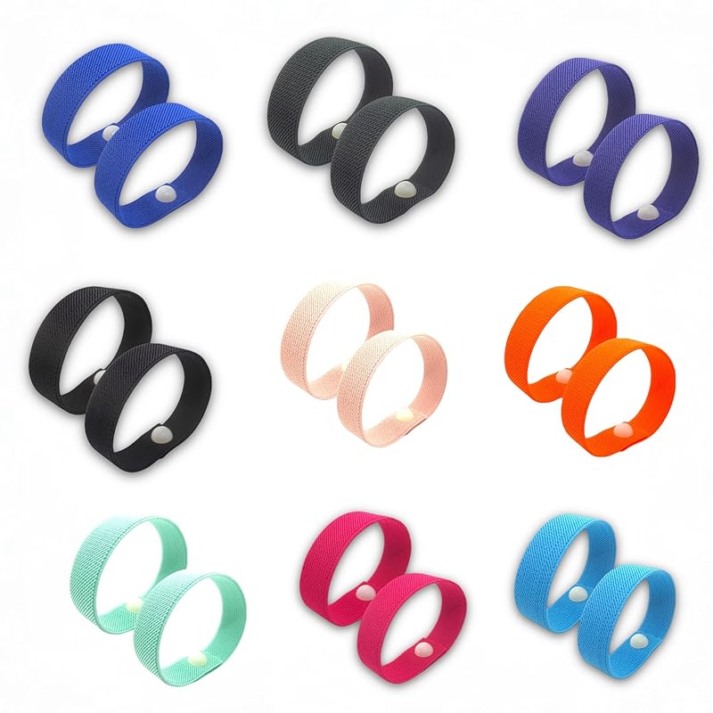 Motion Sickness Relief Acupressure Wristbands for Kids and Adults – Waterproof, Slip-On, Nausea Relief, Motion Sickness, Travel (2 Pack) (Sky Blue, Small 6)