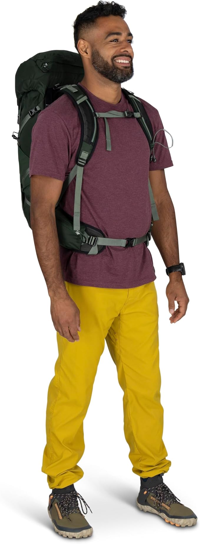 Osprey Talon 33L Men's Lightweight Hiking Backpack with Hipbelt, Phantom Grey/Dark Charcoal