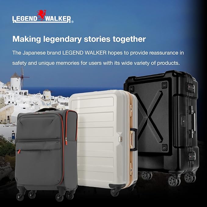 LEGEND WALKER Hardside Expandable Zipper Luggage, Carry-On, 21-inch, Navy, 5122-48-NV