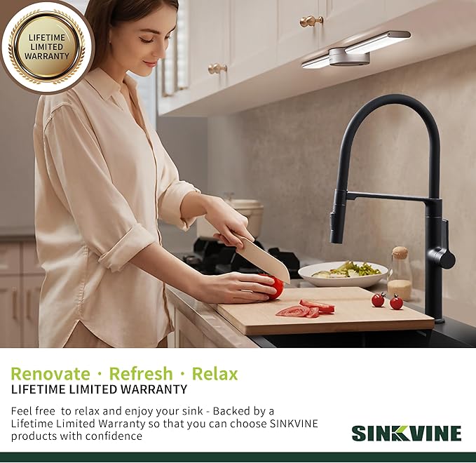 Black Drop-In Kitchen Sink 25 x 22 inch, SINKVINE PVD Nano Stainless Steel Sink for Laundry Outdoor, with Top Mount Large Deep Single Bowl, Drain Strainer, Bottom Grid, Roll-up Drying Unit, Dark Gray