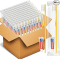 HOFASON Disposable Toothbrushes with Toothpaste Pack of 300, Yellow Hollow Travel Toothbrush Set with 5g Toothpaste Individually Wrapped Toothpaste Bulk for Homeless, Nursing Home, Shelter, Hotel