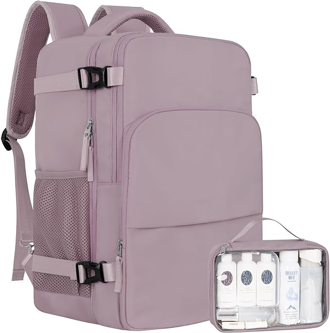Travel laptop Backpack for Women, Personal Item Size Flight Approved, 16 Inch Laptop Bag with Multi-Pockets, College Computer Bag, Waterproof Carry On Backpack Casual Daypack Backpack