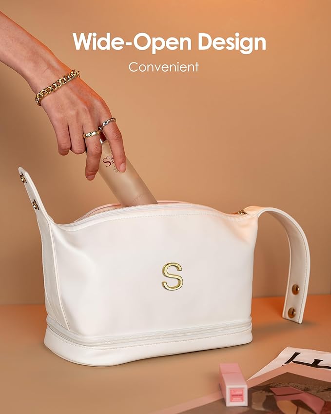 College Gifts, Makeup Bag for Women, Bridesmaid Engagement Gift for Her Travel Toiletry Bag Make Up Bag Bridal Shower Gifts for Engagement Bridesmaids Gift Teacher Gifts