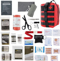IFAK Trauma Kit, Molle Pouch Emergency Survival Kit, 6” Israeli Straps, Chest Seal Vented, Self-Adhesive Elastic Bandage, for Wound Care(Red)