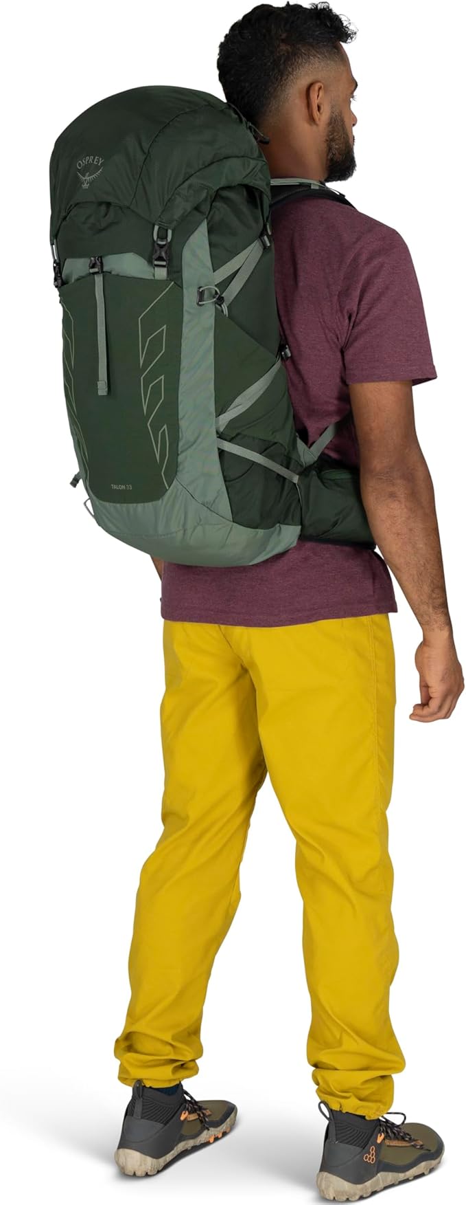 Osprey Talon 33L Men's Lightweight Hiking Backpack with Hipbelt, Green Canopy/Pine Leaf