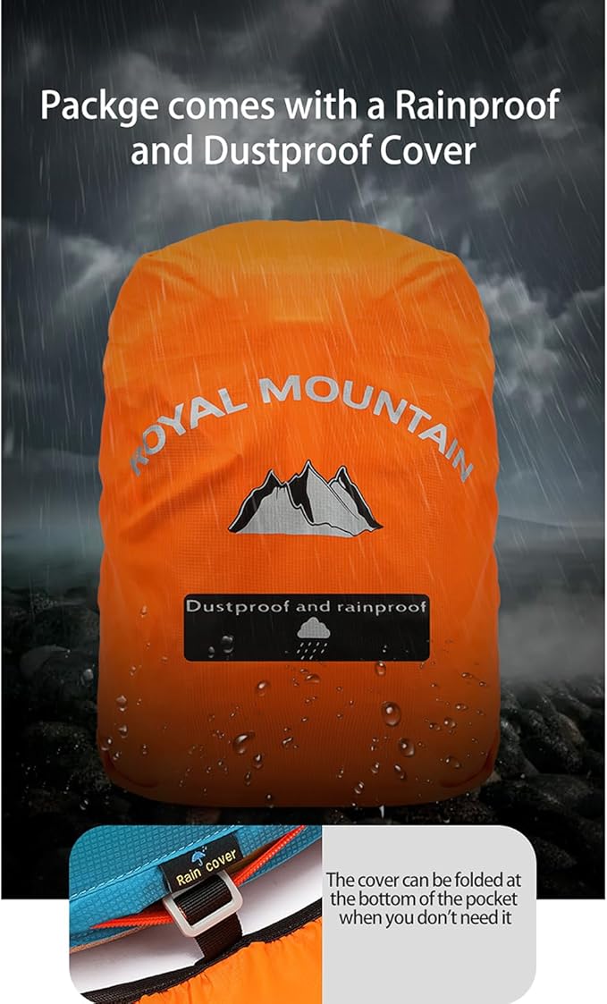 Small Hiking Backpack, 20L Lightweight Travel Backpacks For Men Women, Water Resistant Outdoor Day Pack, Ultralight Camping Daypack Backpacks, Durable Hiking Backpack Fit For Camping.(With Rain-cover)