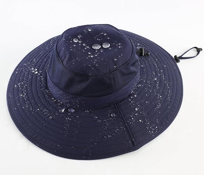 Home Prefer UPF50+ Mens Sun Hat Wide Brim Fishing Hat Foldable Large Brim UV Protection Sun Hat for Men Women Beach Gardening