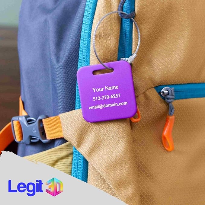Custom Metal Luggage Tags (3 or 6 Pack) - Personalized Unique Suitcase & Backpack Travel, Durable, Waterproof & Heavy Duty (Green)