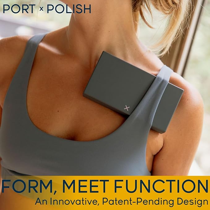 PORT X POLISH Designer Weekly Pill Box Organizer (AM/PM 2X Daily, Mint) | Compact, Stylish 7-Day Vitamin Supplement Case | Cute Portable Mini Travel Medicine Carrier | BPA-Free Pillbox Caddy
