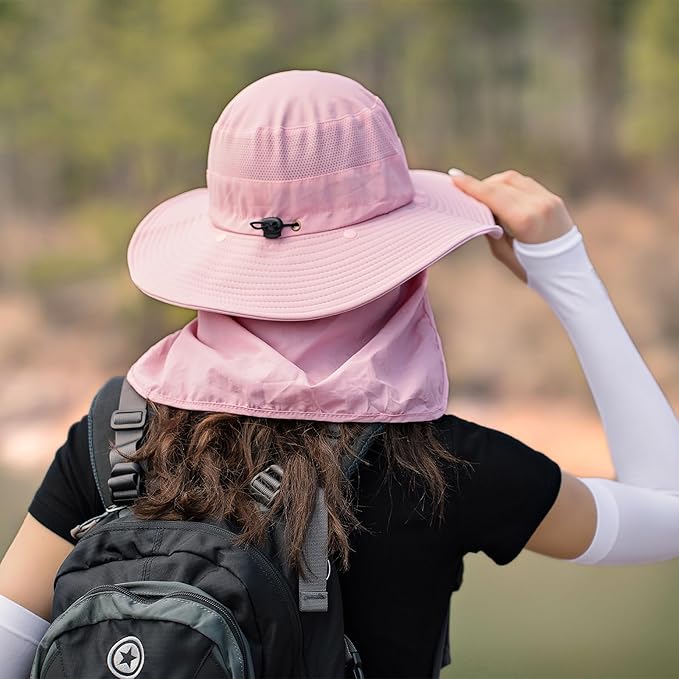 Sun Hats for Men Women Fishing Hat UPF 50+ Breathable Wide Brim Summer UV Protection Hat