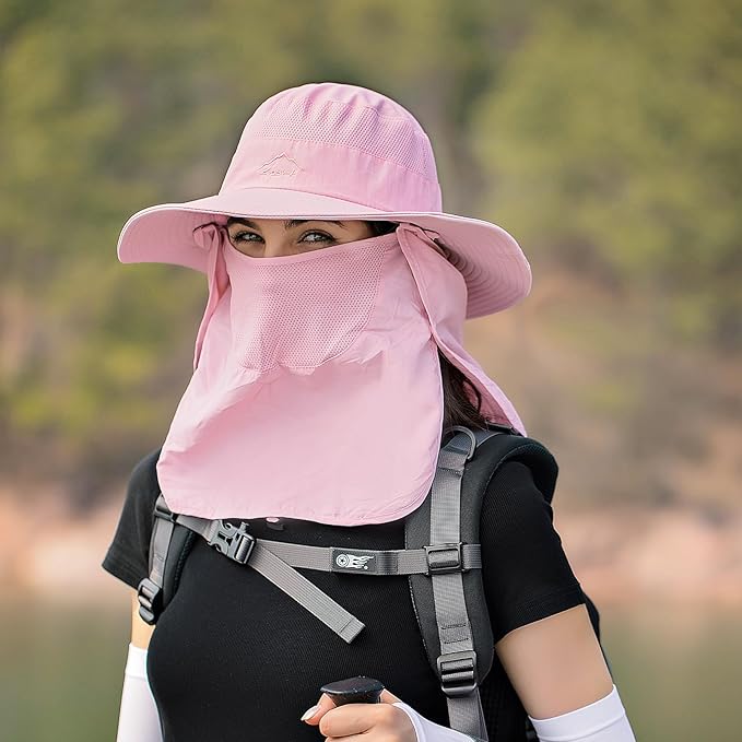 Sun Hats for Men Women Fishing Hat UPF 50+ Breathable Wide Brim Summer UV Protection Hat