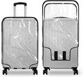 Clear PVC Luggage Cover, Waterproof Dustproof Anti-Scratch Suitcase Protector, Fits Wheeled Suitcases 18" 22" 24" 26" 28" 30" - Thicken Baggage Cover Case（26”）