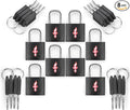 TSA Approved Locks for Luggage Set of 8 TSA Accepted Key Travel Suitcase Locks Padlock Apply to Locker Lock, Suitcase, Carry On, Backpack, Laptop Bag (Black 8 Pack)