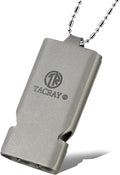 TACRAY Emergency Whistles Lifeguard Safety Whistle with Neck Chain and Keychain for Outdoor Camping Hiking