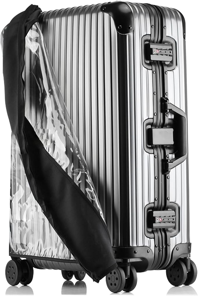 Transparent PVC Suitcase Cover, No Disassembly Required Clear Luggage Protector Suitcase Cover