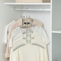 Nature Smile No Shoulder Bump Multiple Sweater Coat Clothes Hangers,Multi Layers Space Saving T Shirt Blouse Rack,(2 Pack Light Grey Color)