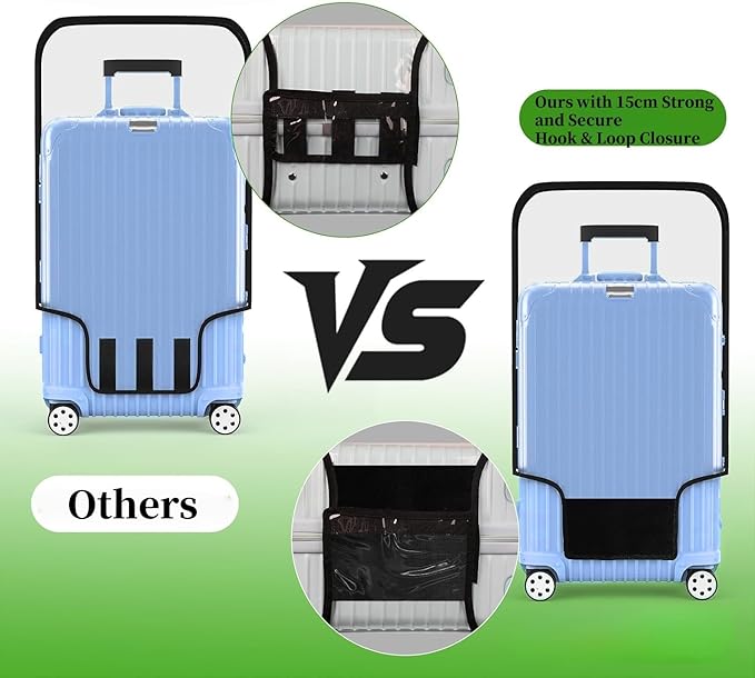 Suitcase Covers Clear Luggage Cover for 20"/24"/28"/30" Baggage Covers Waterproof Dustproof and Anti-scratch (24inch)
