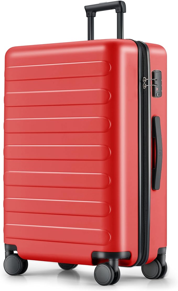 Carry on Luggage 22 X 14 X 9 Airline Approved, 20 Inch Luggage for 3-5 Days Travel, Double Spinner Wheels, 100% Hardshell PC, TSA Lock (06-Raspberry (Basic), Checked 28-Inch)