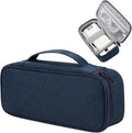 Teskyer Electronics Organizer Travel Case, Waterproof Portable Tech Accessories Pouch with Organized Compartments for Cables, Phone, Chargers, Earphone, Navy Blue