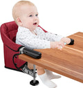 Hook On Chair,Clip on High Chair, Fold-Flat Storage Portable Baby Feeding Seat, High Load Design, Attach to Fast Table Chair Removable Seat for Home and Travel(Red)