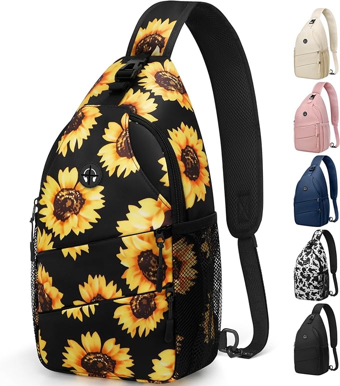 Crossbody Bags for Women Men Trendy Sling Bag Bakpack Casual Chest Bag with Convertible Shoulder Strap