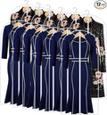 Garment Bags for Hanging Clothes 24'' x 54'' (Set of 12) Coat Covers for Closet Foldable Washable Dress Bags for Hanging Clothes for Long Dress Dance Costumes Suits Gowns Coats
