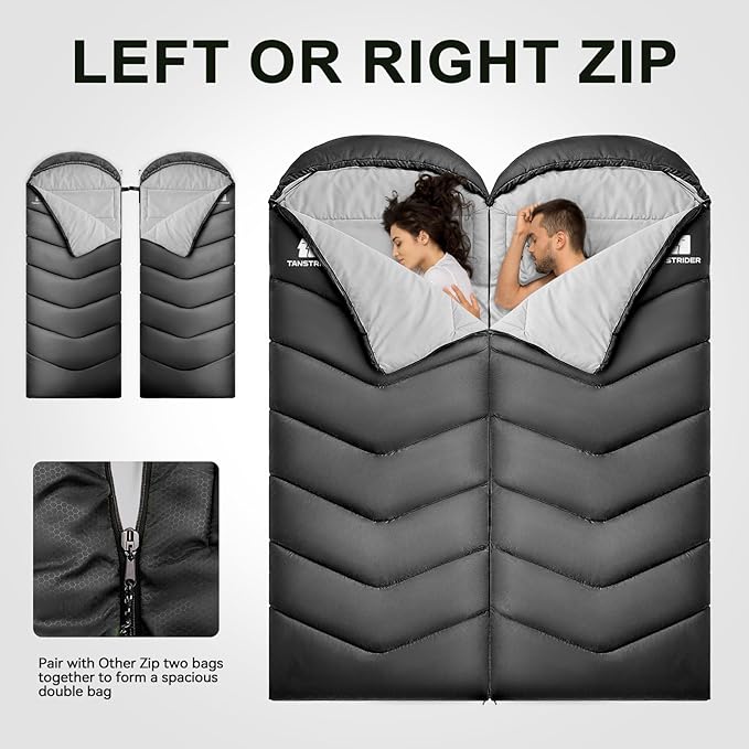 Sleeping Bags for Adults Cold Weather,Portable, Waterproof,Lightweight Camping Sleeping Bag for Tall Girls Boys with Compression Sack for Warm Camping, Hiking, Outdoor & Indoor