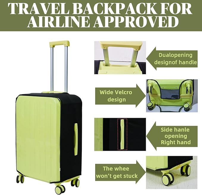 Clear Luggage Cover Protectors For Suitcases,Elastic Transparent waterproof PVC Suitcase Covers Protector Fit 20-30 Inch wheeled Luggage (30")