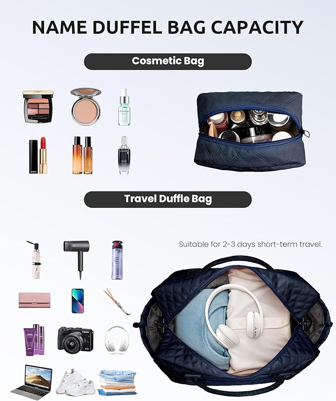 Gifts for Girls - 5 6 7 8 9 10 11 12 13 14 15 16 Year Old-Duffle Bags with Shoe Compartment, Weekender Bag, Travel Bag with Makeup Bag, Preppy Gift for Girl Beach Bag Gifts (Letter V)
