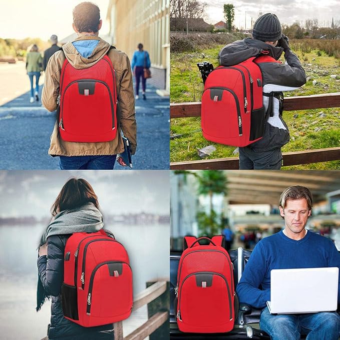 Laptop Backpack for Men, Large Anti-Theft Business Travel Backpack with USB Charging Port, Water Resistant College School Computer Bag for Men/Women for 17 Inch Laptop and Notebook