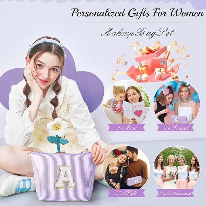 YOOLIFE Mothers Day Gifts for Mom - Small Cute Makeup Bag Pouch for Friend Female Her Mom | Birthday Gift for Women Ever Mom In Law Godmother Best | Cosmetic Travel Toiletry Bag Birthday Gift O