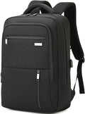 DUSLANG 15.6 Inch Laptop Backpack for Travel Water Resistant College Book bag for Men Women Laptop Bag with USB Charging Port Business Backpack,Black