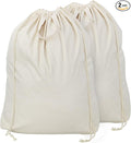 2 Pcs Canvas Laundry Bags with Carrying Handles & Drawstring Closure, Machine-washable Laundry Basket Hamper Liner Replacement Bags