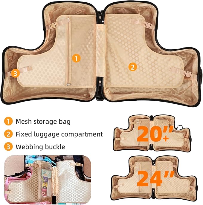 AOWEILA All-in-One Baby Travel Carrier & Ride-On Suitcase – Stroller Replacement with Safe Harness & Easy Pull Handle