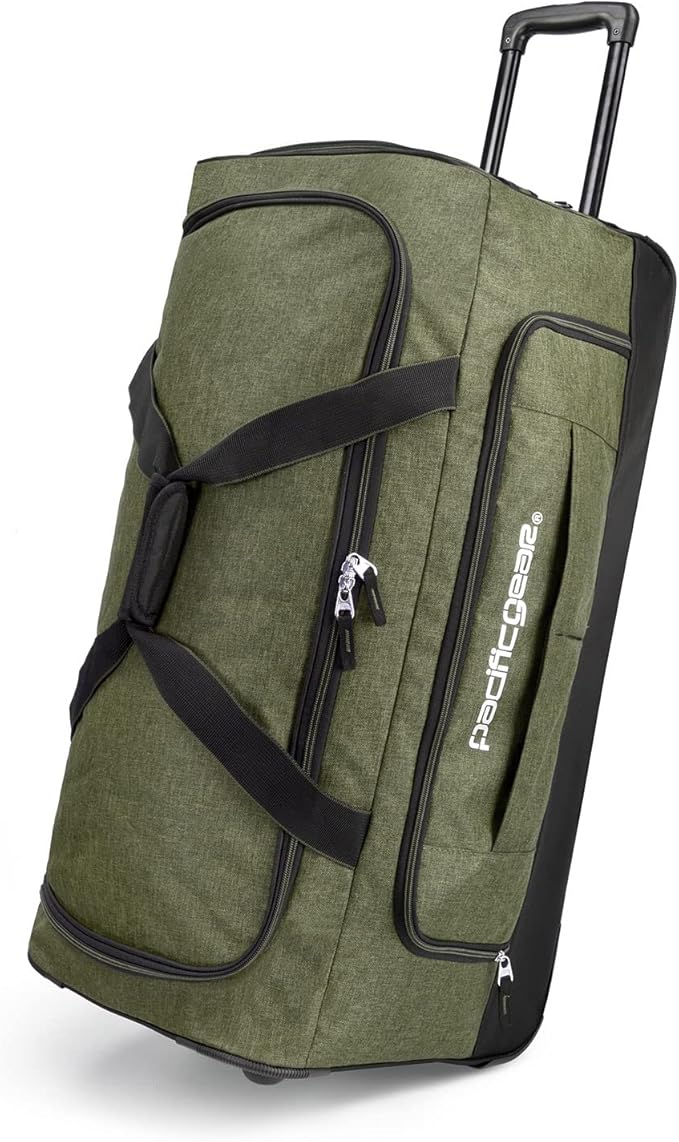 Pacific Gear Rolling Duffel Wheels, 30-inch Luggage, Hockey Bag, Heavy Duty