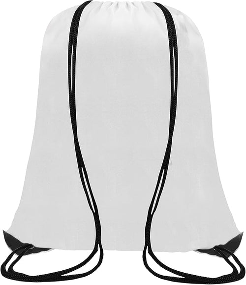 60 Pieces Drawstring Backpack Bags Sports Sackpack Bulk Cinch Gym Bag For Women Men Outdoor Sports Backpack（White）