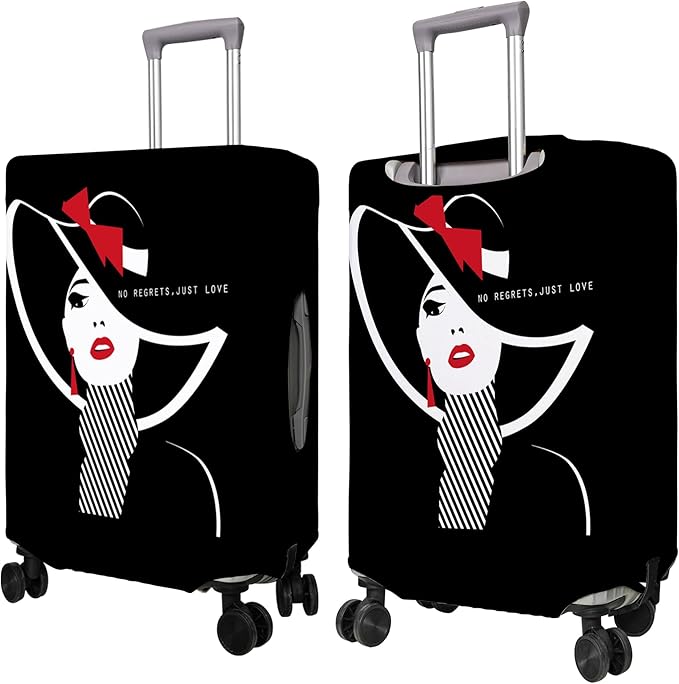 Travel Luggage Cover Suitcase Protector Fits 18-32 Inch Wheel Covers PatternedTravel Related Items Flower Luggage Protector Elastic XL