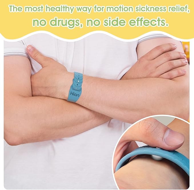 Motion Sickness Bracelets Sea Sickness Wristbands for Motion Sickness / Morning Sickness /Pregnancy Nausea Anti Nausea Bands Acupressure Wristband Motion Sickness Bands(3Pairs-Black+Pink+Transparent)