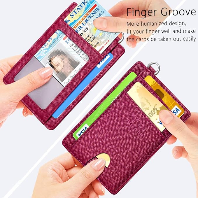 FurArt Slim Minimalist Wallet, Front Pocket Wallets, RFID Blocking, Credit Card Holder for Men & Women
