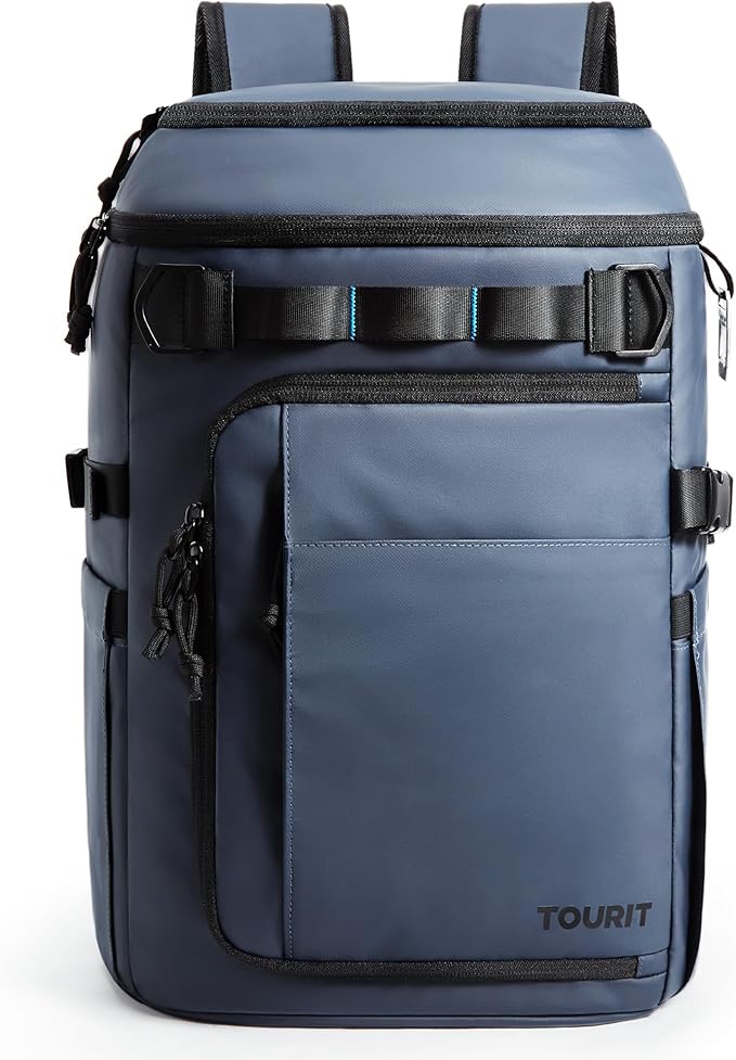 TOURIT 38 Cans Backpack Cooler: Leak Proof Waterproof 2 Insulated Compartments Soft Cooler Bag Beach Travel Camping Picnic