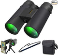12x42 Binoculars for Adults High Powered with Phone Adapter,Build by Powerful Glasses Large View to Watch Football Games,a Travel,Hiking,Bird Watching,Survival and Hunting Gadgets for Men
