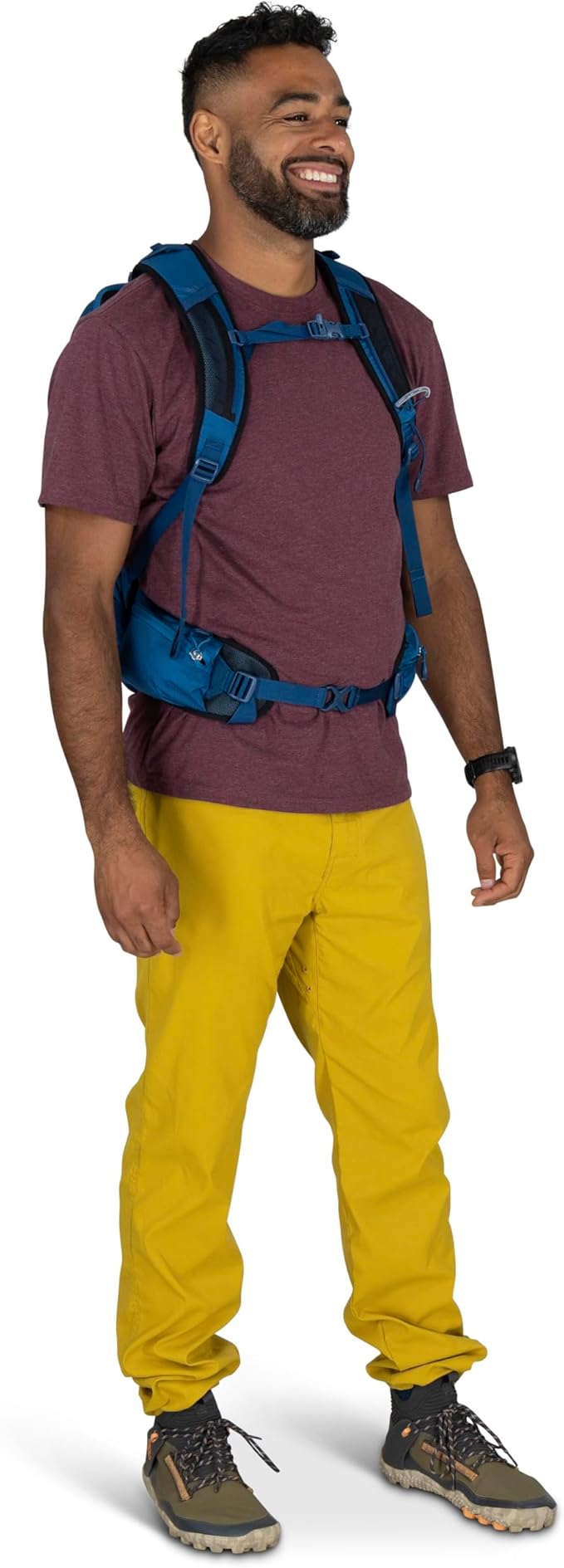 Osprey Talon 11L Men's Lightweight Hiking Backpack with Hipbelt, Black/Coal Grey