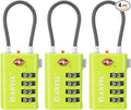 ANVIL 4 Digit Luggage Locks, TSA Locks for Luggage, Advanced TSA008 core, Alert Indicator for Your Travel Lock, Suitcase Lock. (3, Grass Green)