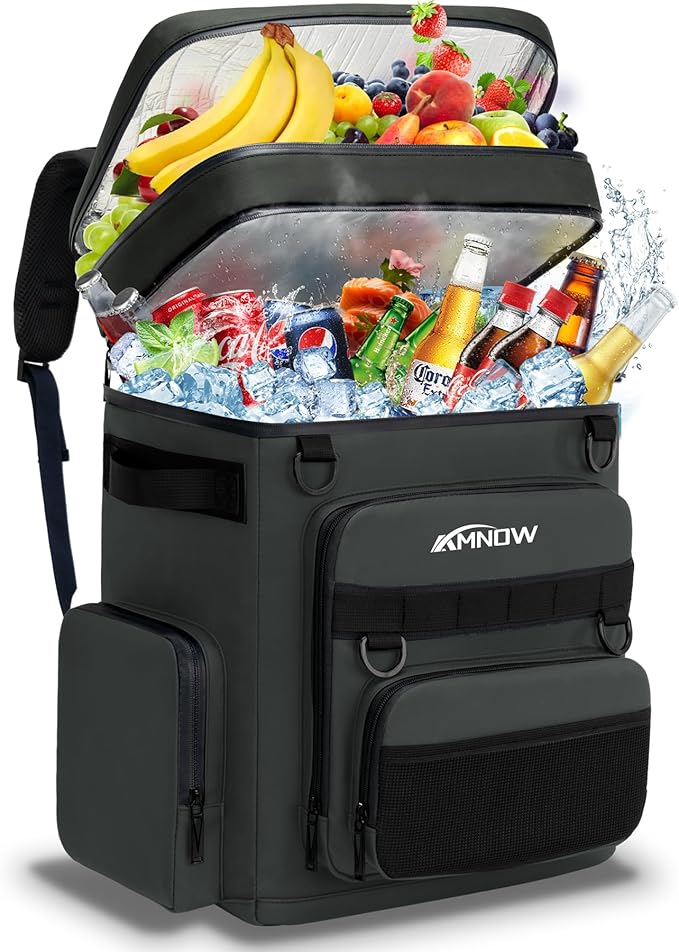 Backpack Cooler Insulated Leak Proof for Men Women 50 Cans Soft Cooler Backpack Insulated Waterproof Large Capacity Coolers Bag Portable for Lunch Camping Travel Picnic Hiking