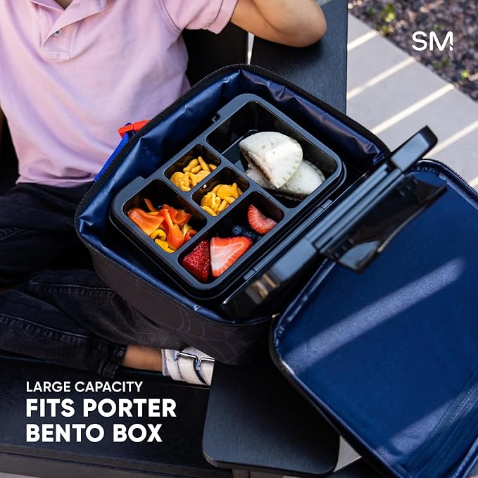Simple Modern Kids Lunch Box for School | Reusable Insulated Lunch Bag for Toddler, Girl, and Boy | Meal Containers with Exterior & Interior Pockets | Hadley Collection | Wheels Up